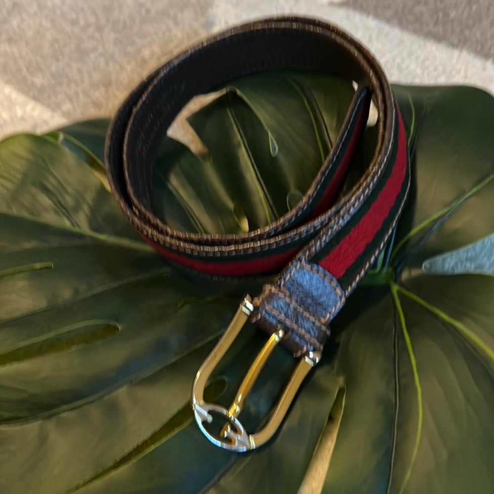 Gucci Red and Black Belt
